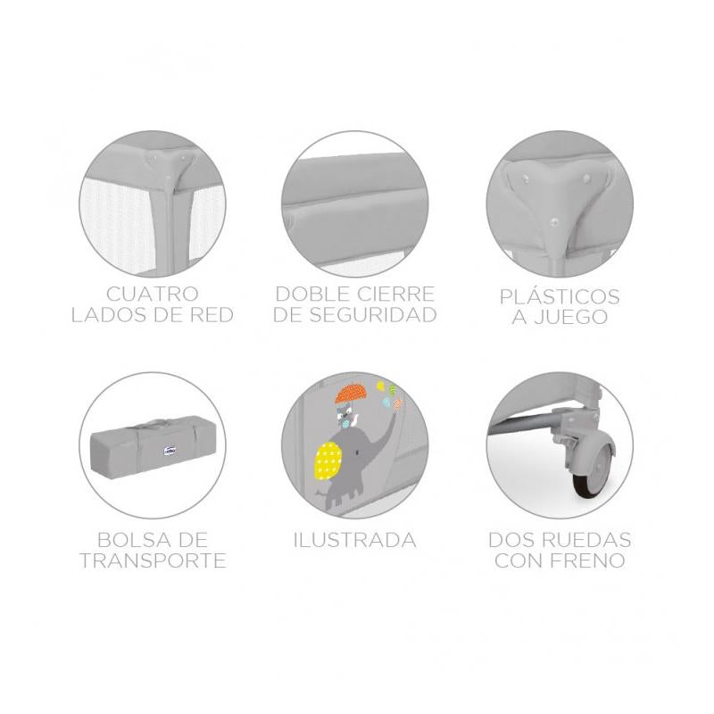 Berço de viagem Speed Asalvo Elephant