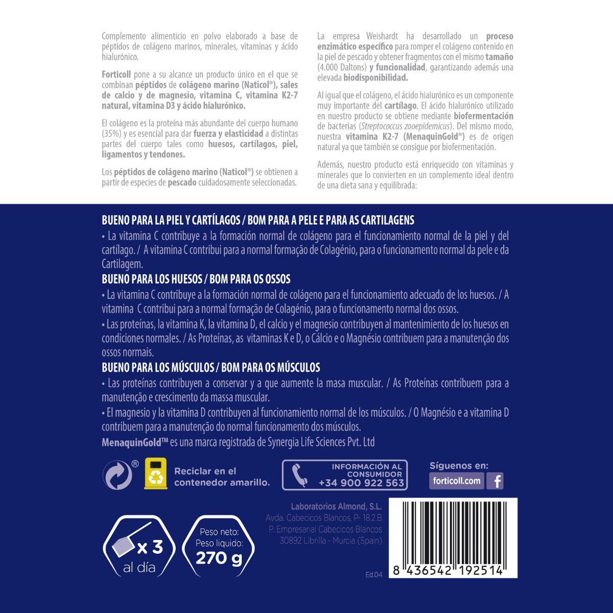 Colagénio Marinho Forticoll 270 g