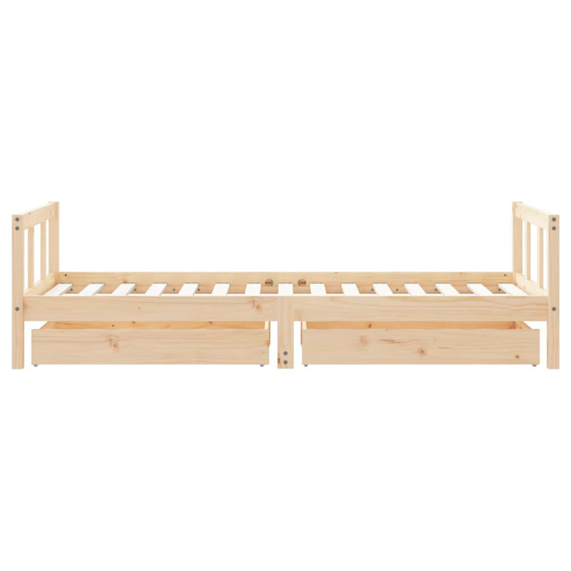 Vidaxl Estructura De Cama Infantil Con Cajones Madera Pino 90x190 Cm_5