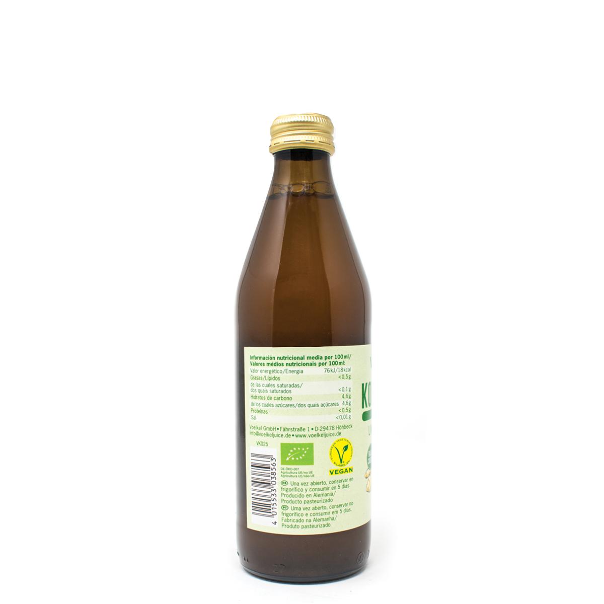 Kombucha de limão e gengibre Voelkel 330 ml