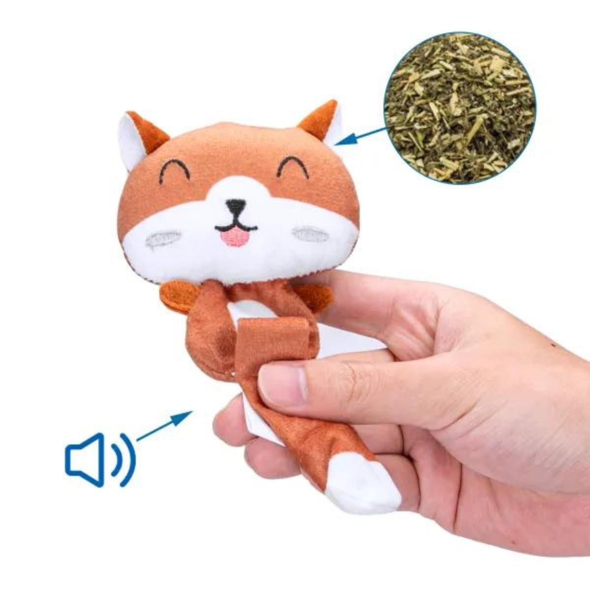 Peluche Nobleza de esquilo com erva-de-gato