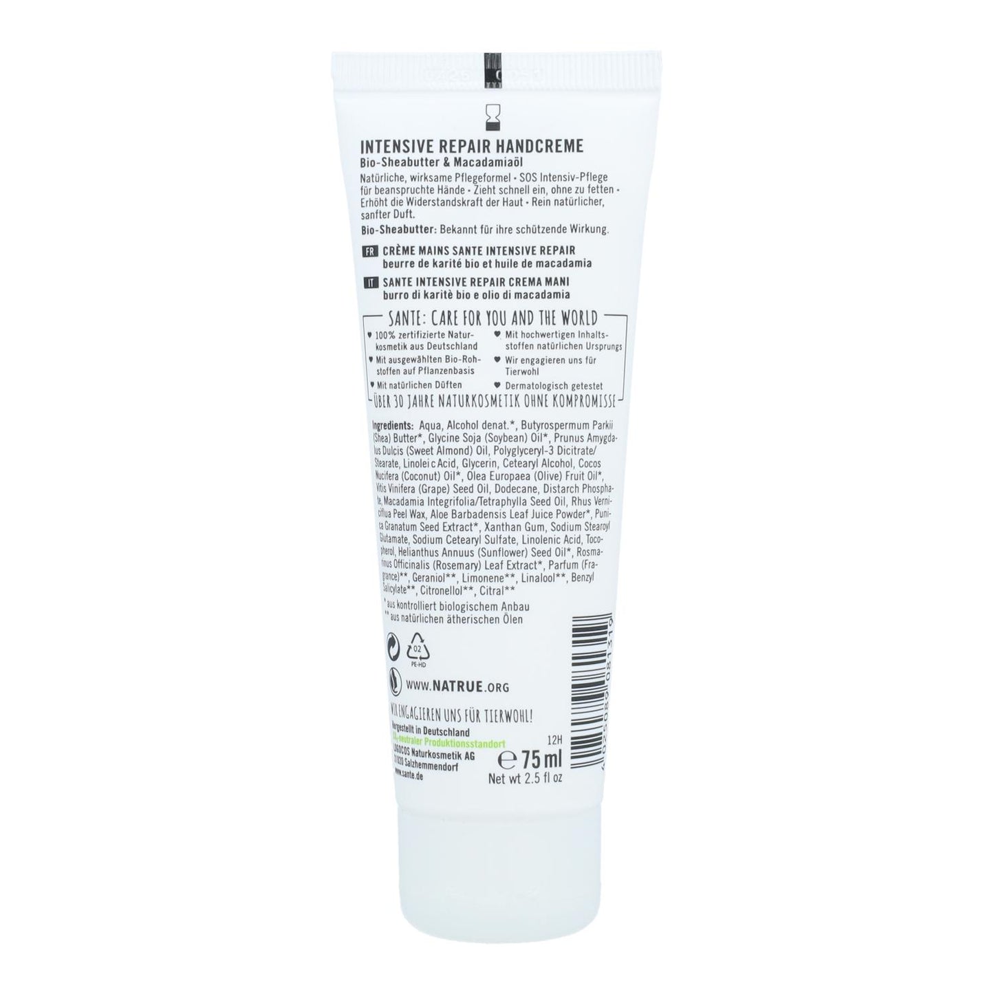 Creme de Mãos Reparador Intenso SOS Care, Sante 75 ml
