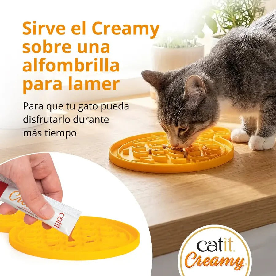 Snack líquido para gatos sabor salmón y gambas Creamy 4 x 10 g Catit