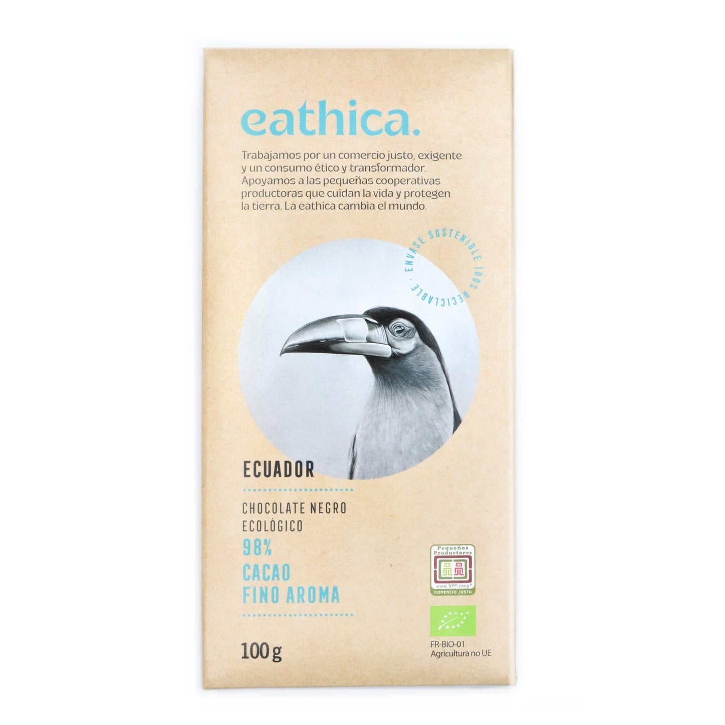 Eathica Chocolate 98% Equador BIO 100 g