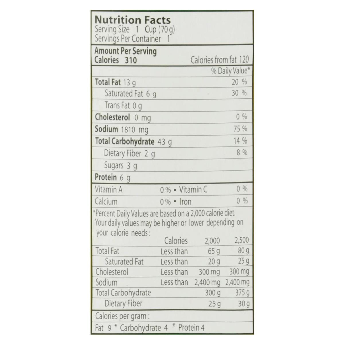 Taça de massa instantânea, Mama Pork 70g
