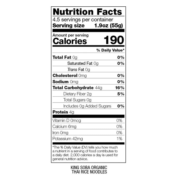 Noodles de arroz tailandês biológico King Soba sem glúten 250g