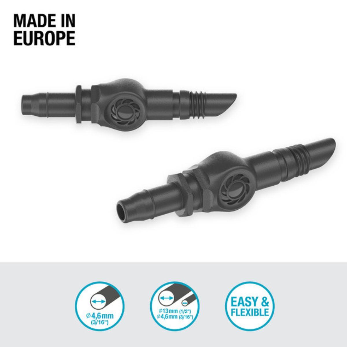 Conector 4,6 mm (3/16") x10 Gardena Microdripsystem