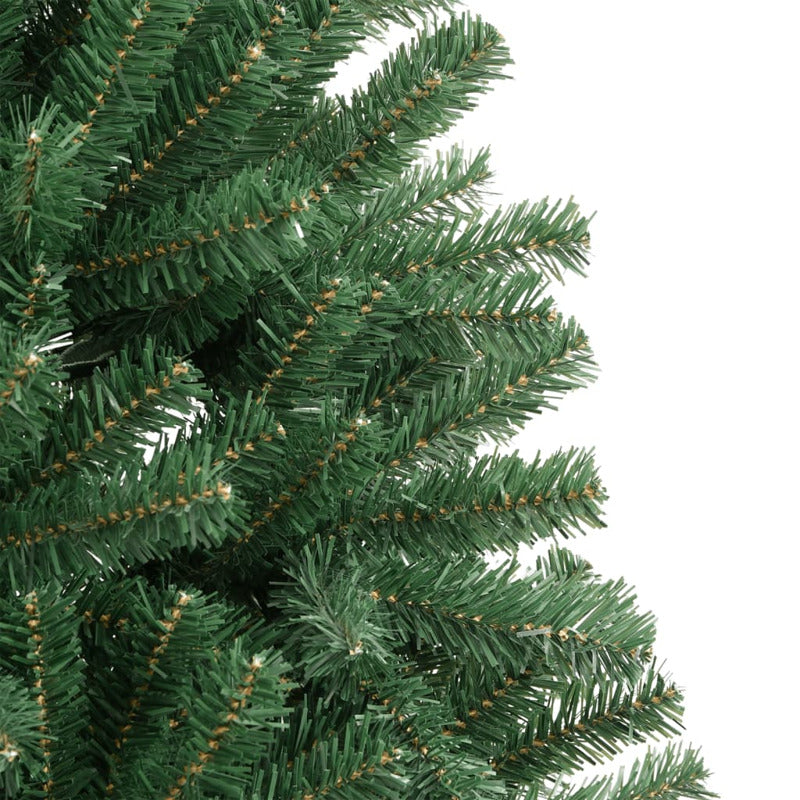 Vidaxl Árbol De Navidad Artificial Con Bisagras Y Soporte Verde 150 Cm_5