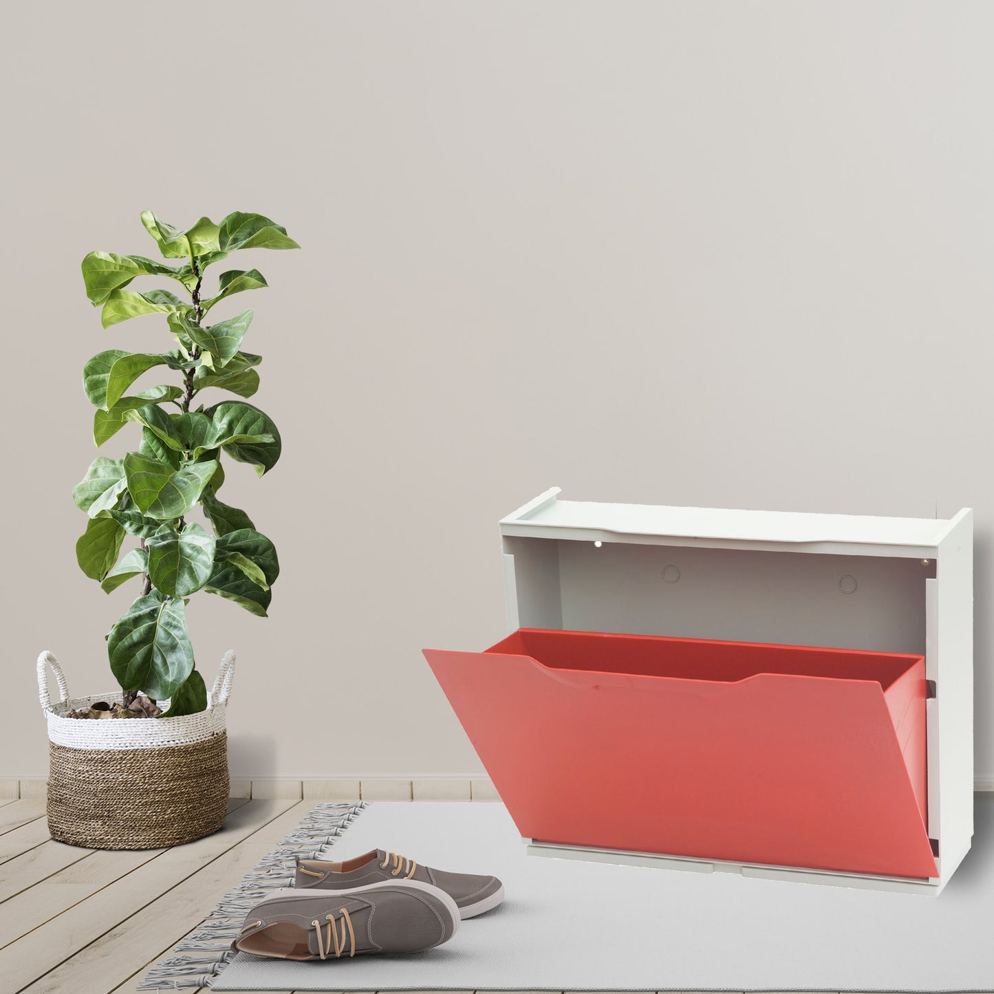 Zapatero En Polipropileno Color Rojo