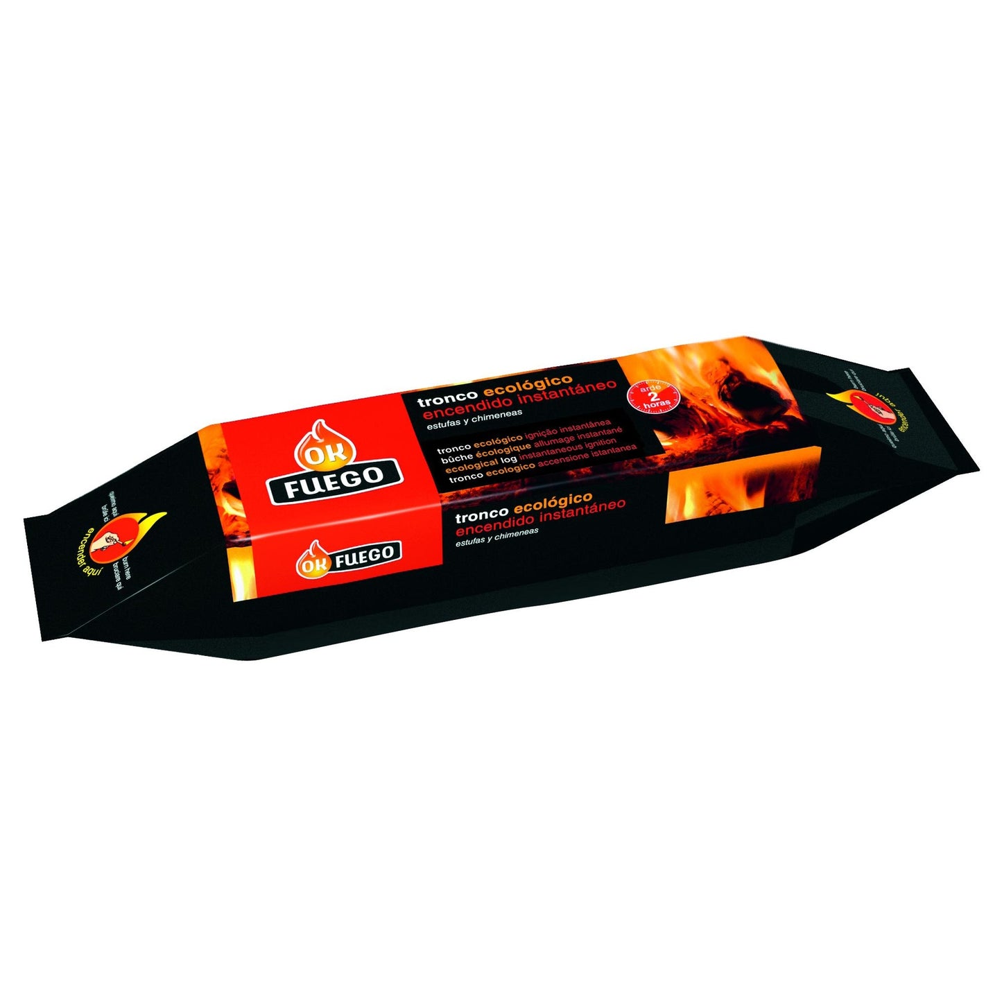 Tronco de ignição ecológico instantâneo para lareiras e recuperadores Ok Fuego