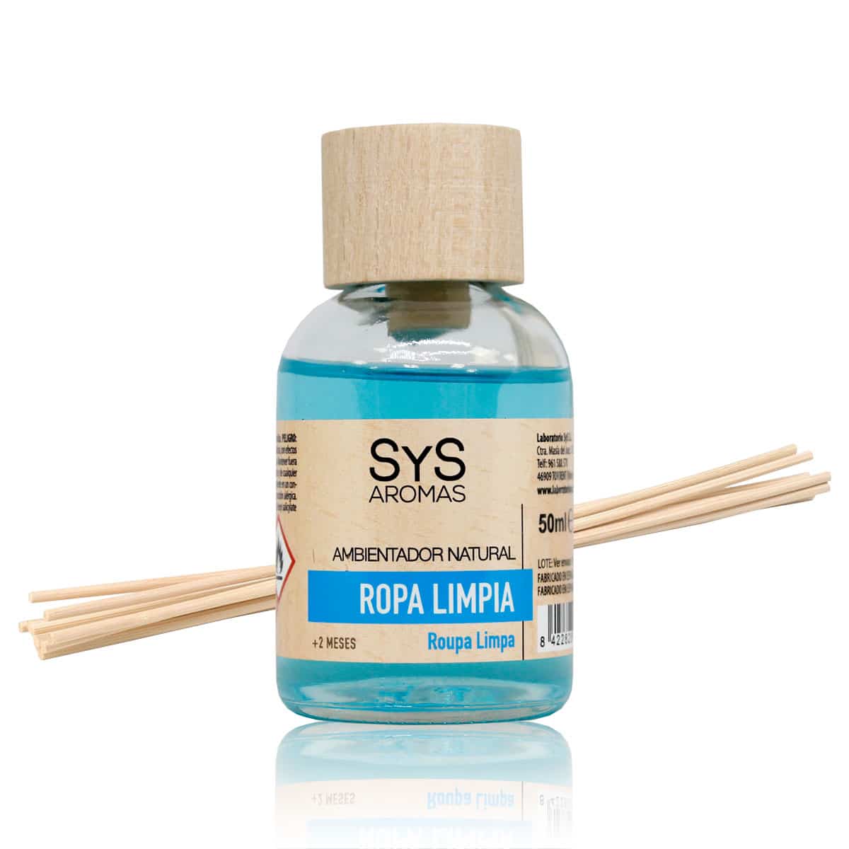 Ambientador Mikado Ropa Limpia 50 ml | Aroma Fresco y Suave | Difusor Varillas | Sensación Limpieza_0