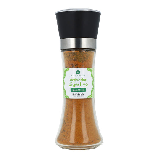 Moinho de Sal Rosa com Gengibre, Curcuma e Pimenta ECO Planeta Huerto 200g