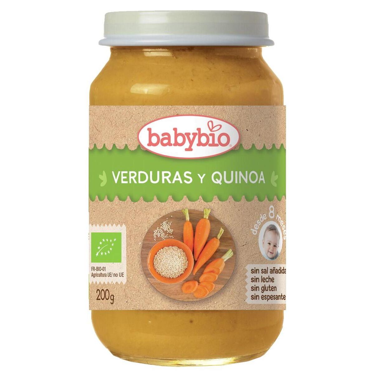 Embalagem de 3 frascos de legumes e quinoa Menu Tradition, 200 g. Babybio