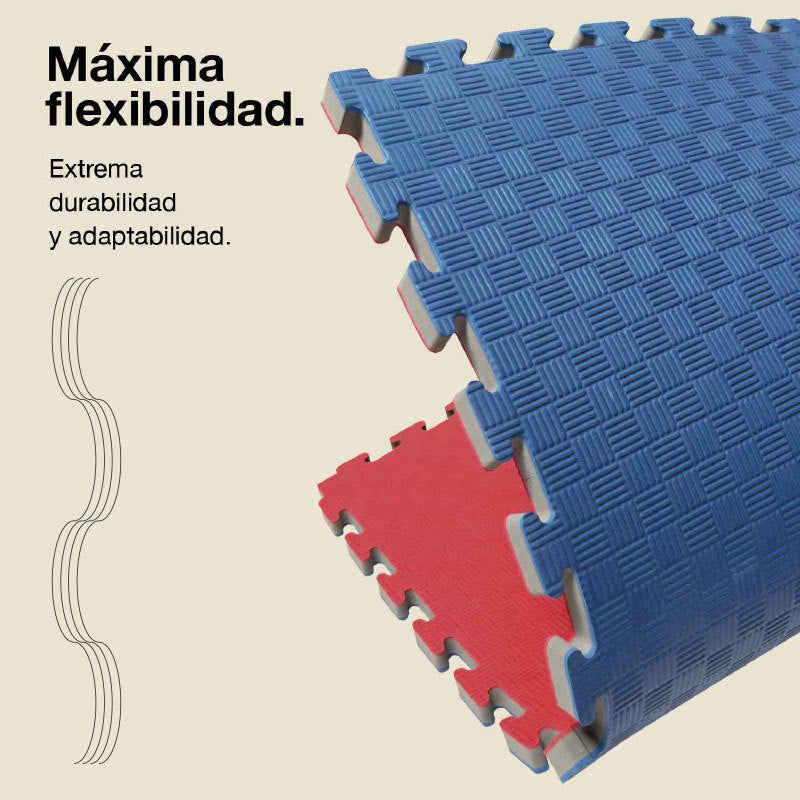 Jowy Tatami Puzzle 2,5cm 100x100cm – Alta Densidad Azul/rojo_5