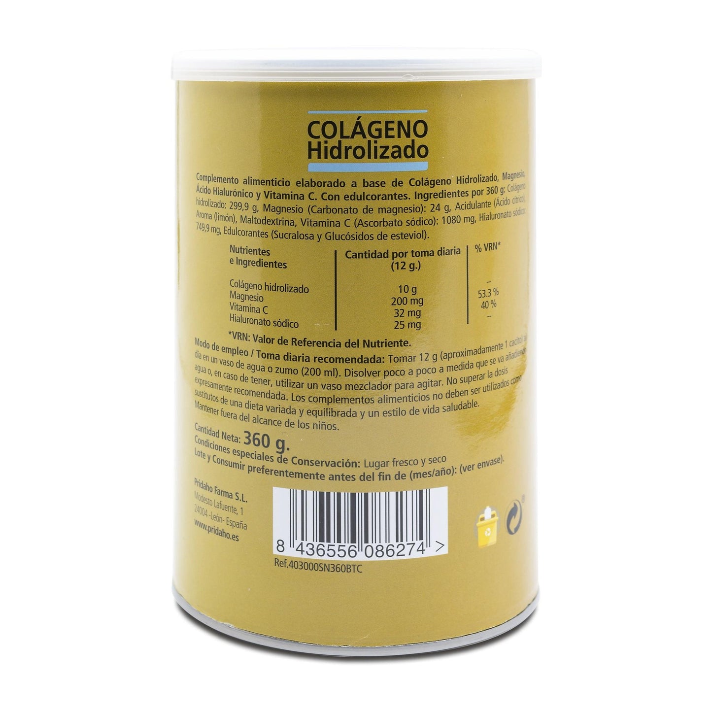 Colágeno Hidrolizado en polvo SANON 360 g