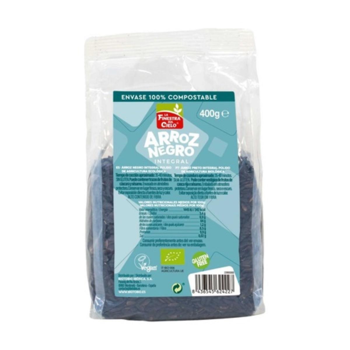 Arroz integral preto Venus - Novo formato 100% compostável La Finestra Sul Cielo 400 g