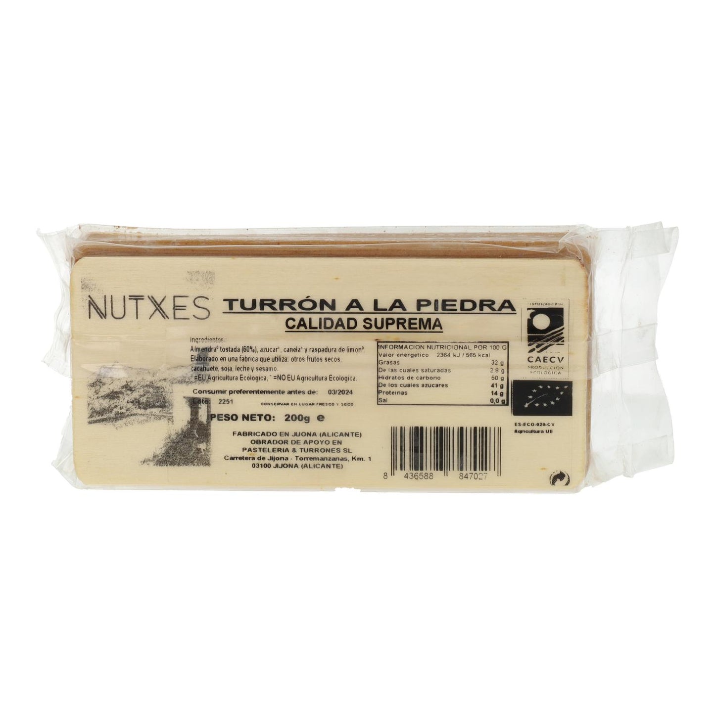 Torrão de Pedra Vegan Nutxes, 200 gr