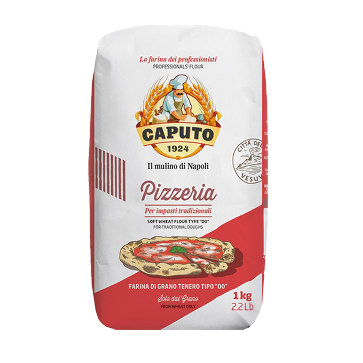 Embalagem de 10 Farinha de Pizza Caputo Tipo 00 1kg