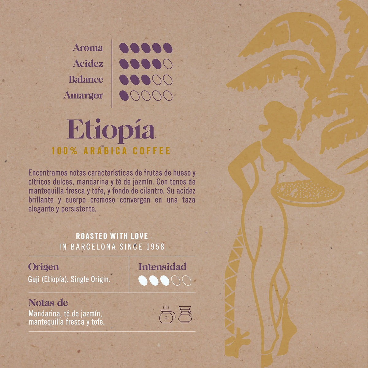 Grãos de café Eco Ethiopia, Novell, 500 g