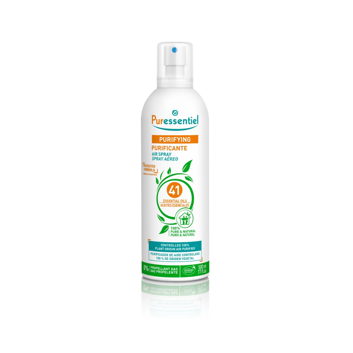Spray purificador de ar com 41 óleos essenciais, 500 ml