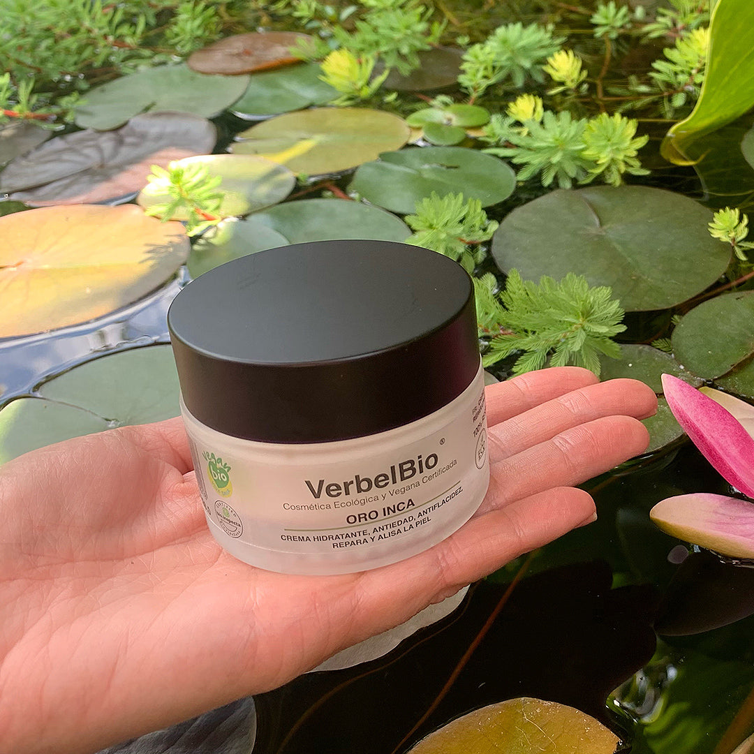 Crema Natural Oro Inca VerbelBio– Hidratante, Antiarrugas y Antiflacidez. Ácido Hialurónico. Antiedad y Regeneradora._4