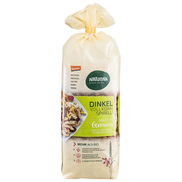 Demeter Naturata Espirais de Espelta Integral 500 g