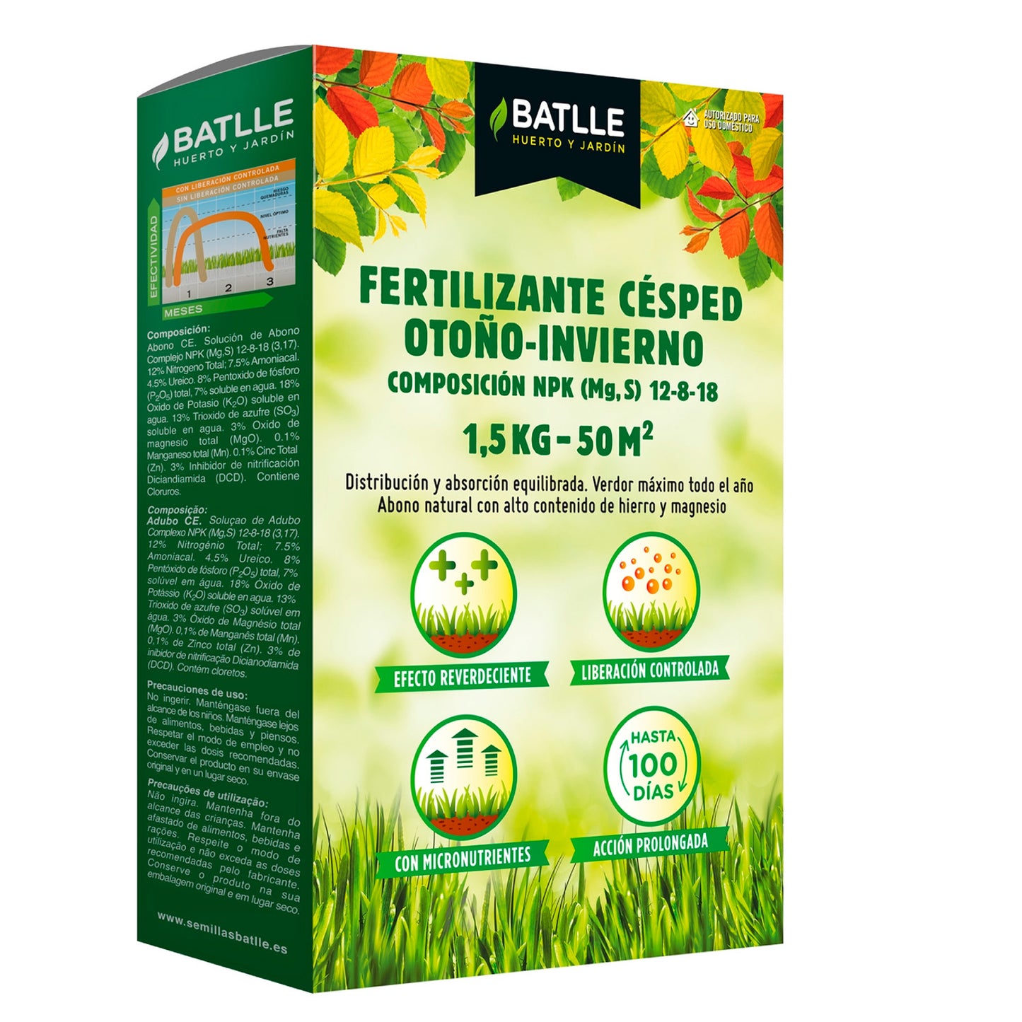 Fertilizante Césped Otoño - Invierno Batlle 1,5 kg