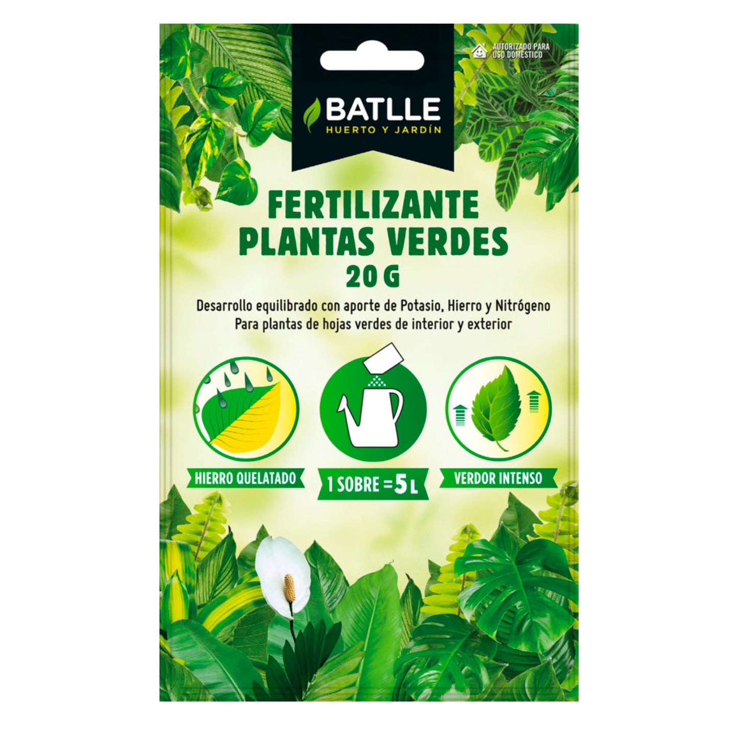 Fertilizante Plantas verdes Sobre para 5L Batlle