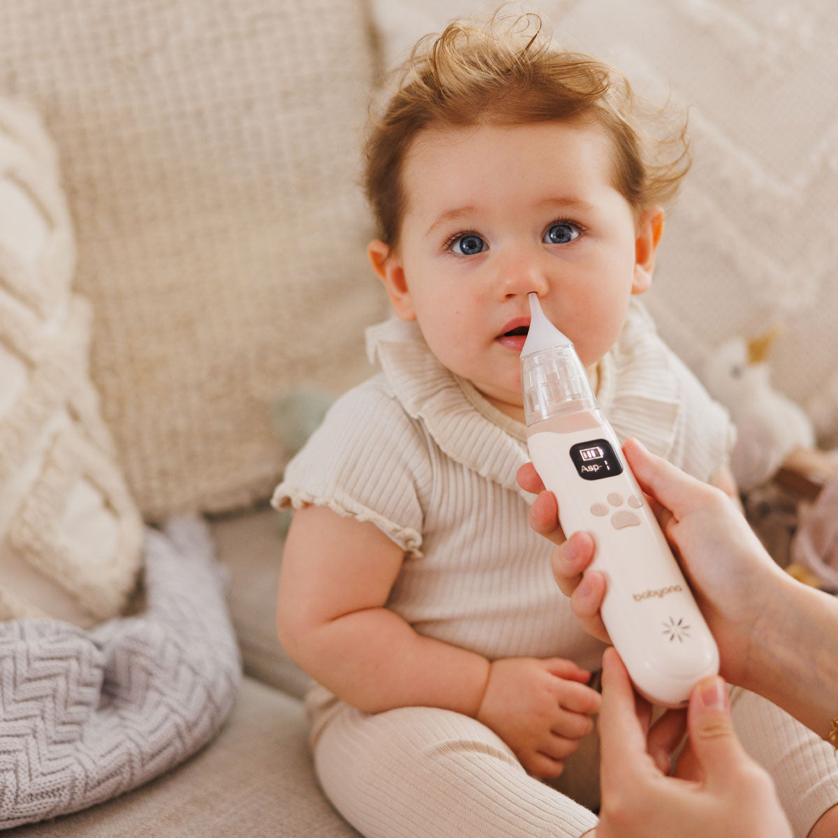 Babyono Aspirador Nasal Eléctrico Ultrasilencioso Beige_5