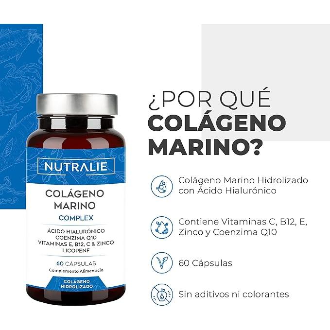 Nutralie Marine Collagen Complex Ácido Hialurónico Pele 60 Cápsulas