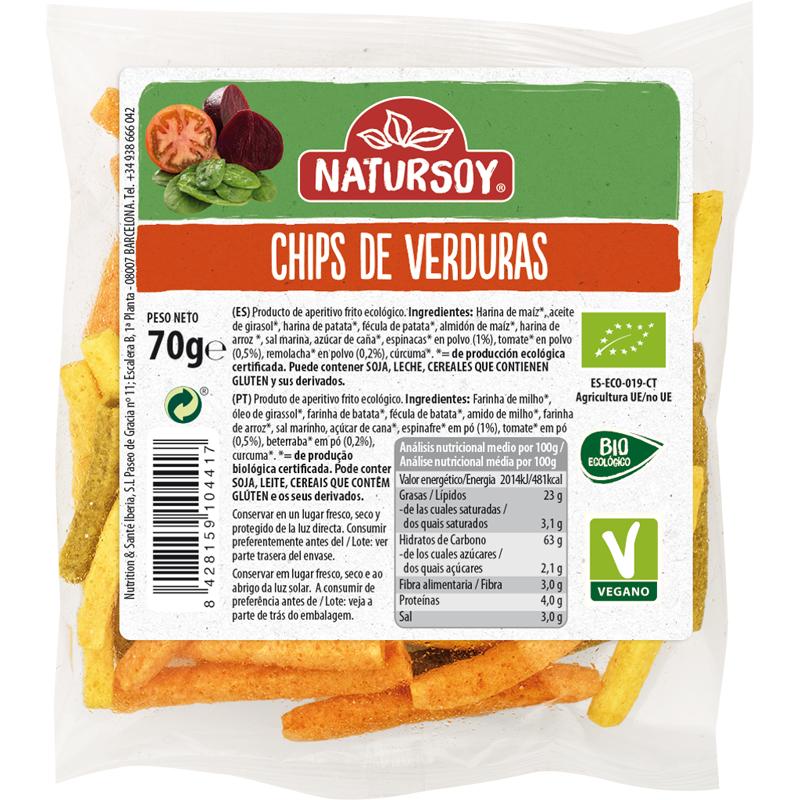 Chips de Legumes, 70 g. Natursoy