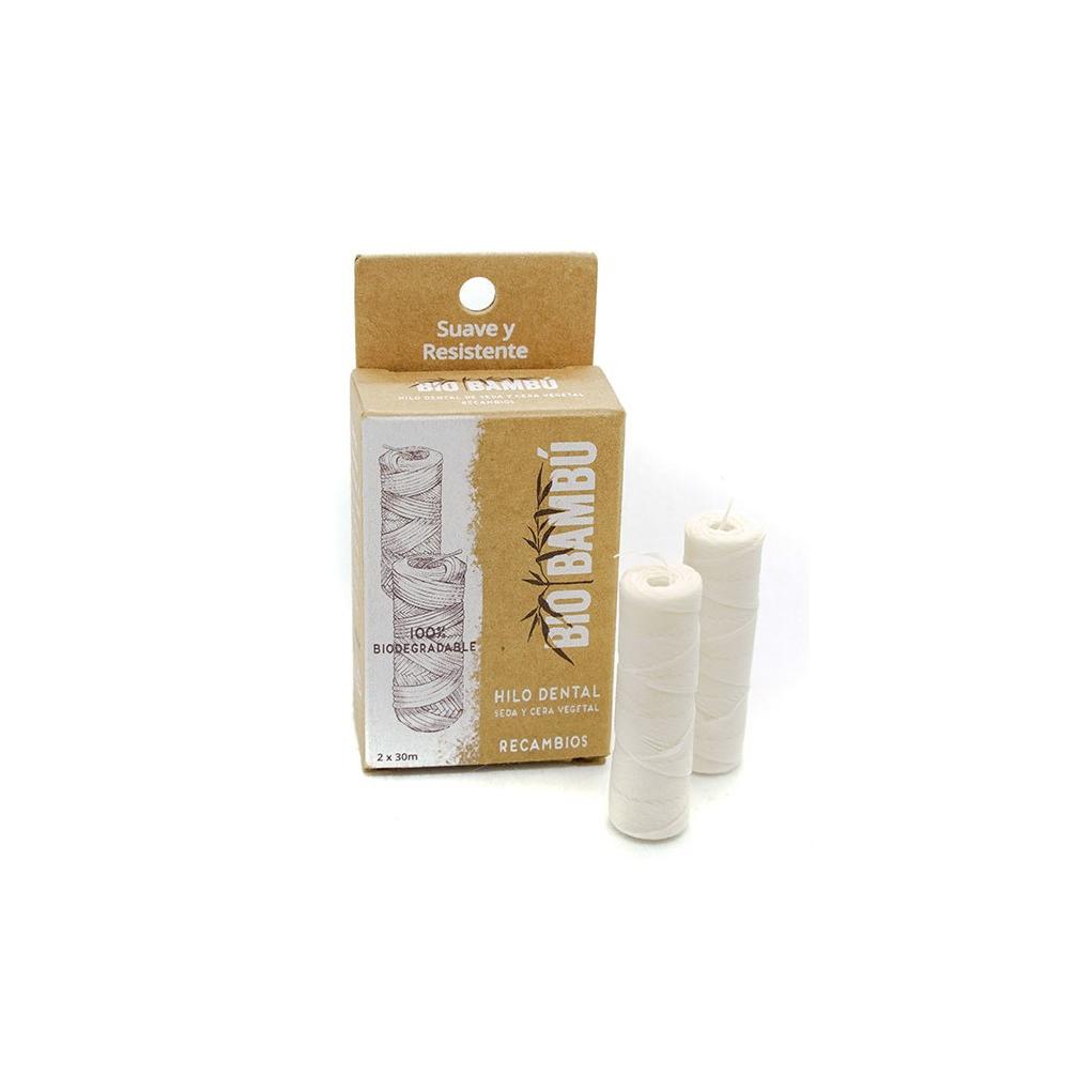 Fio dentário de cera vegetal Bio Bamboo