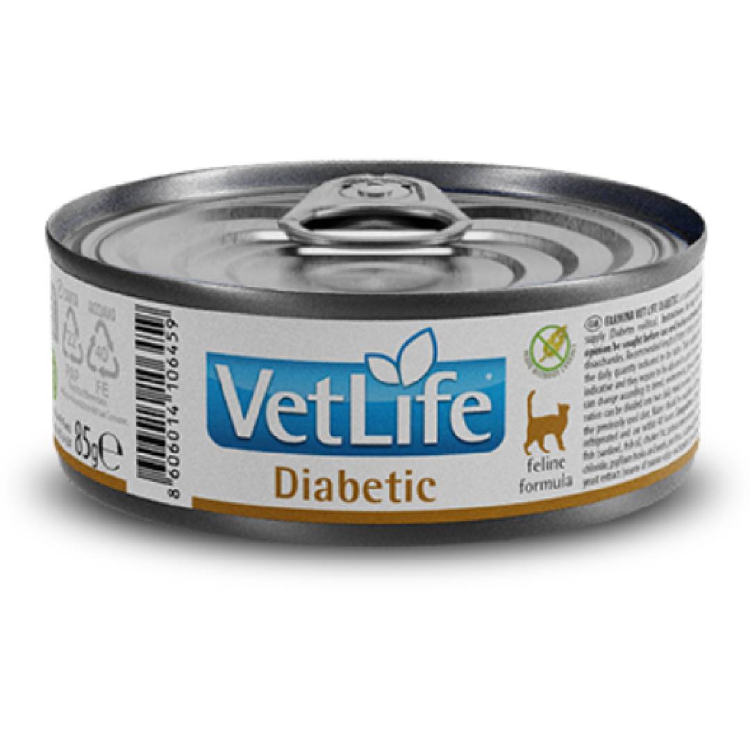 Fórmula Vet Life Farmina para Felinos Diabéticos 85 g