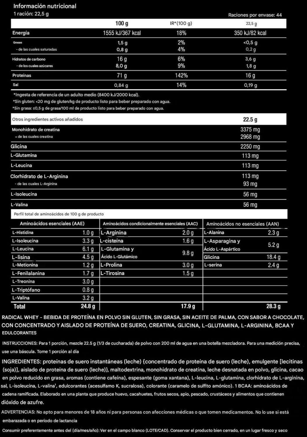 Radical Whey 1 Kg Chocolate_5