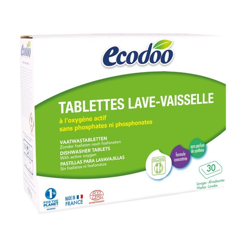 Pastilhas para máquina de lavar loiça Ecodoo 30 unidades x 20 g