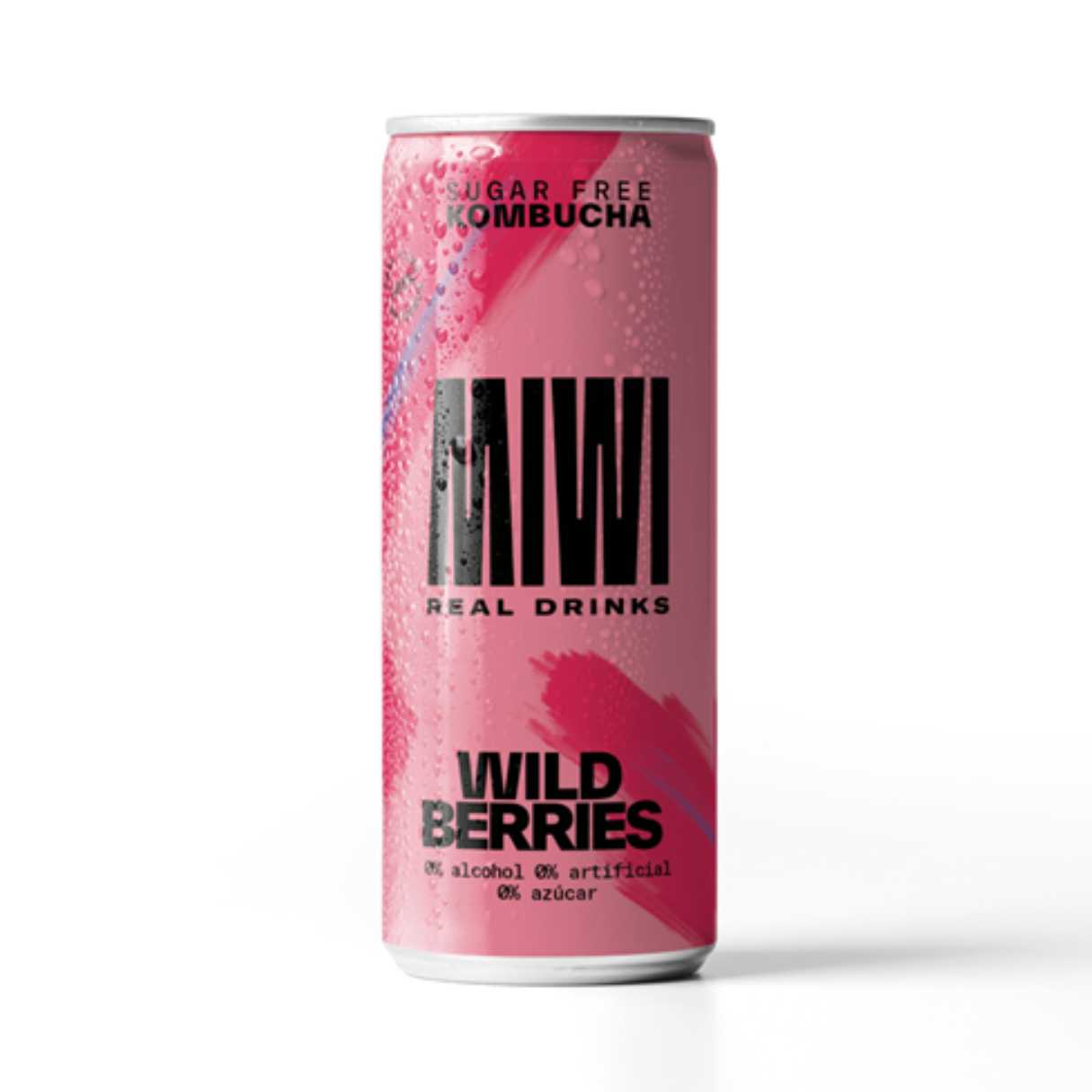 Kombucha Wildberries 0% Azucar Miwi 12 Latas 25cl_2