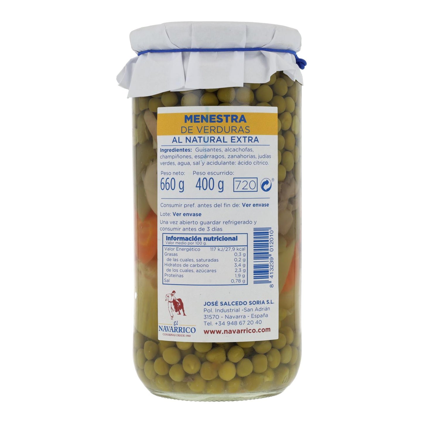 Ensopado de Legumes El Navarrico Frasco de 720 ml