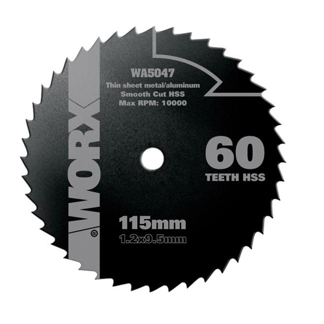 Disco de corte HSS 115 mm em aço rápido para WorxSaw XL - Worx
