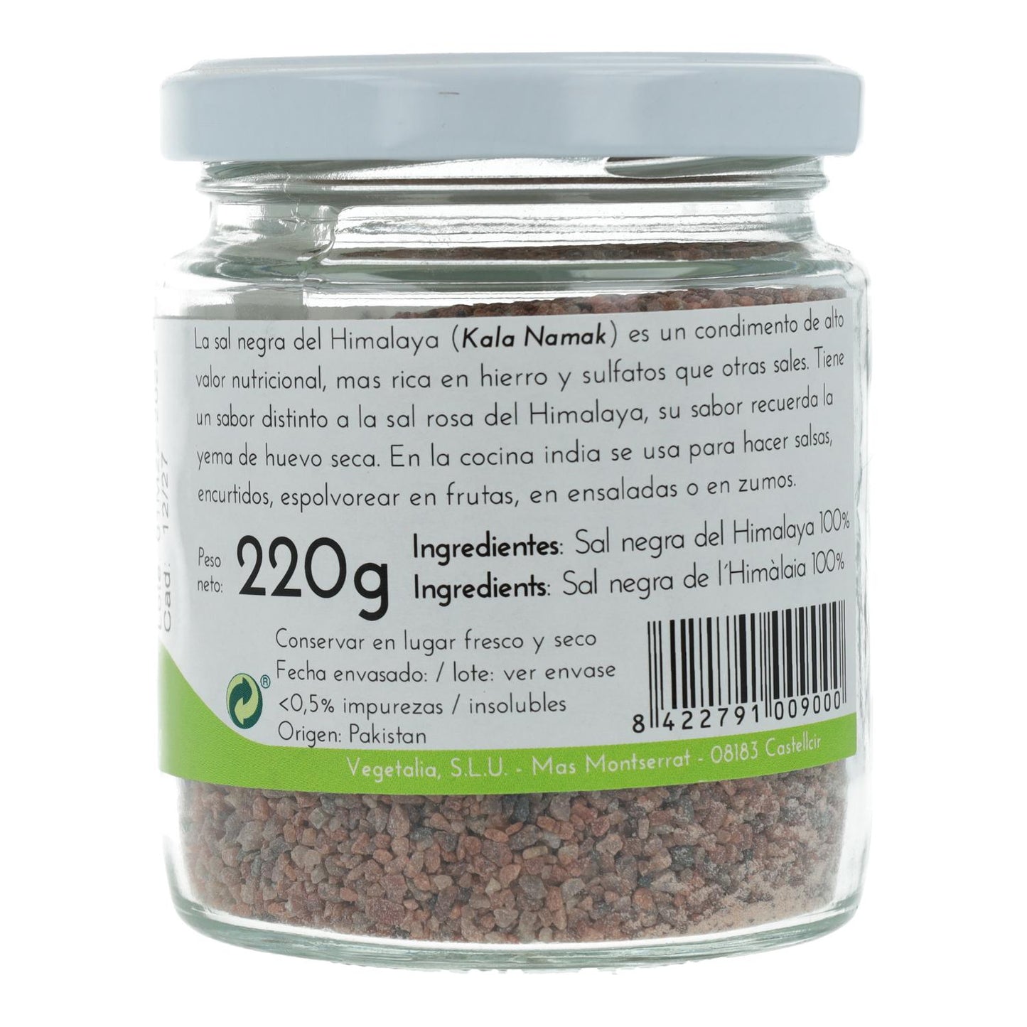 Sal Negro dos Himalaias (Kala Nmak) Vegetalia 220 g