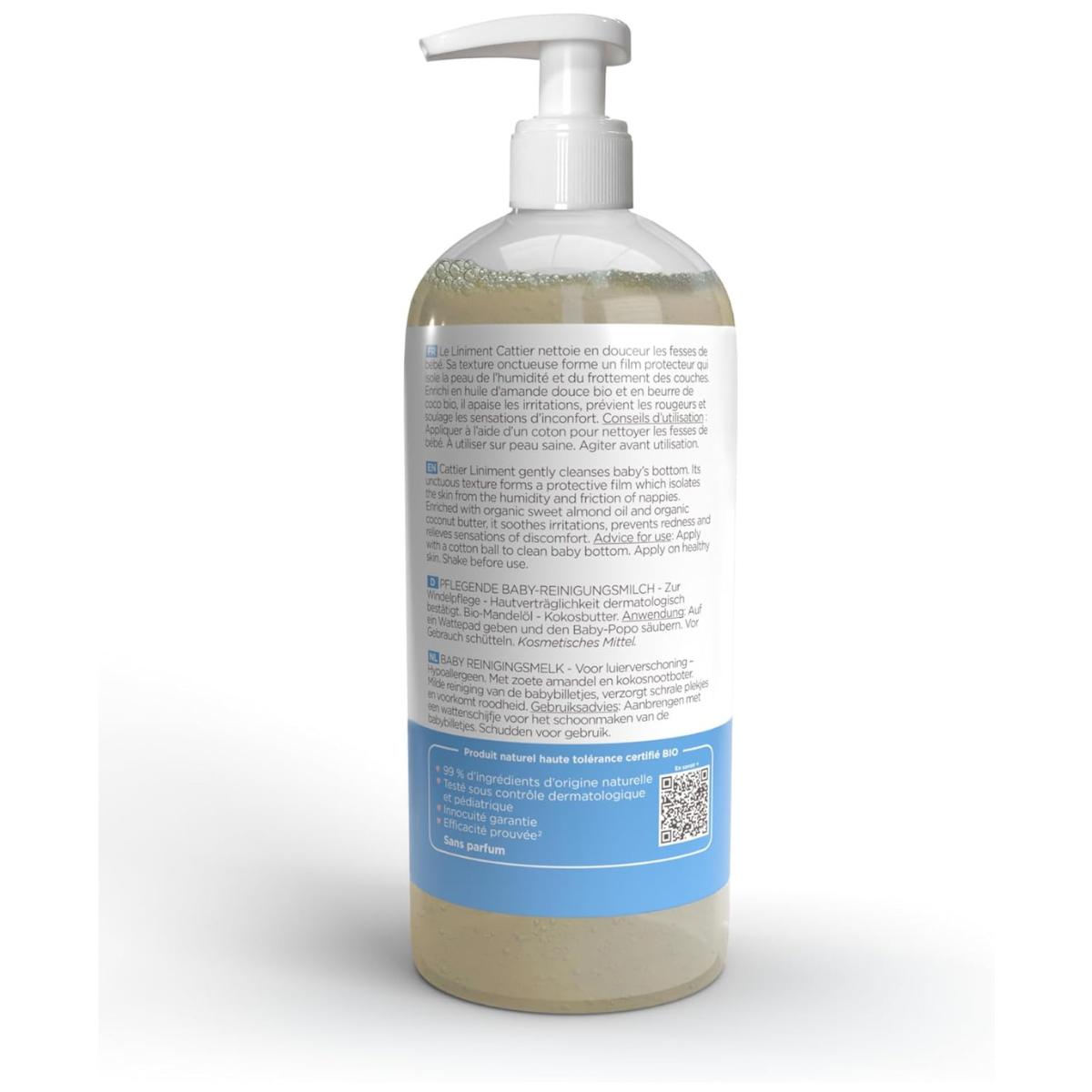 Gel de banho para bebé Cattier 500 ml