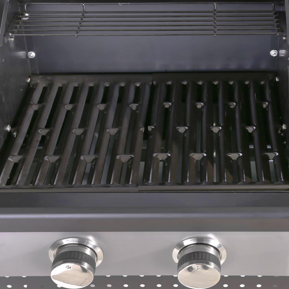 Grelhador a gás Birgitt 2 queimadores em aço 52 x 116 x 110 cm Ldk Garden