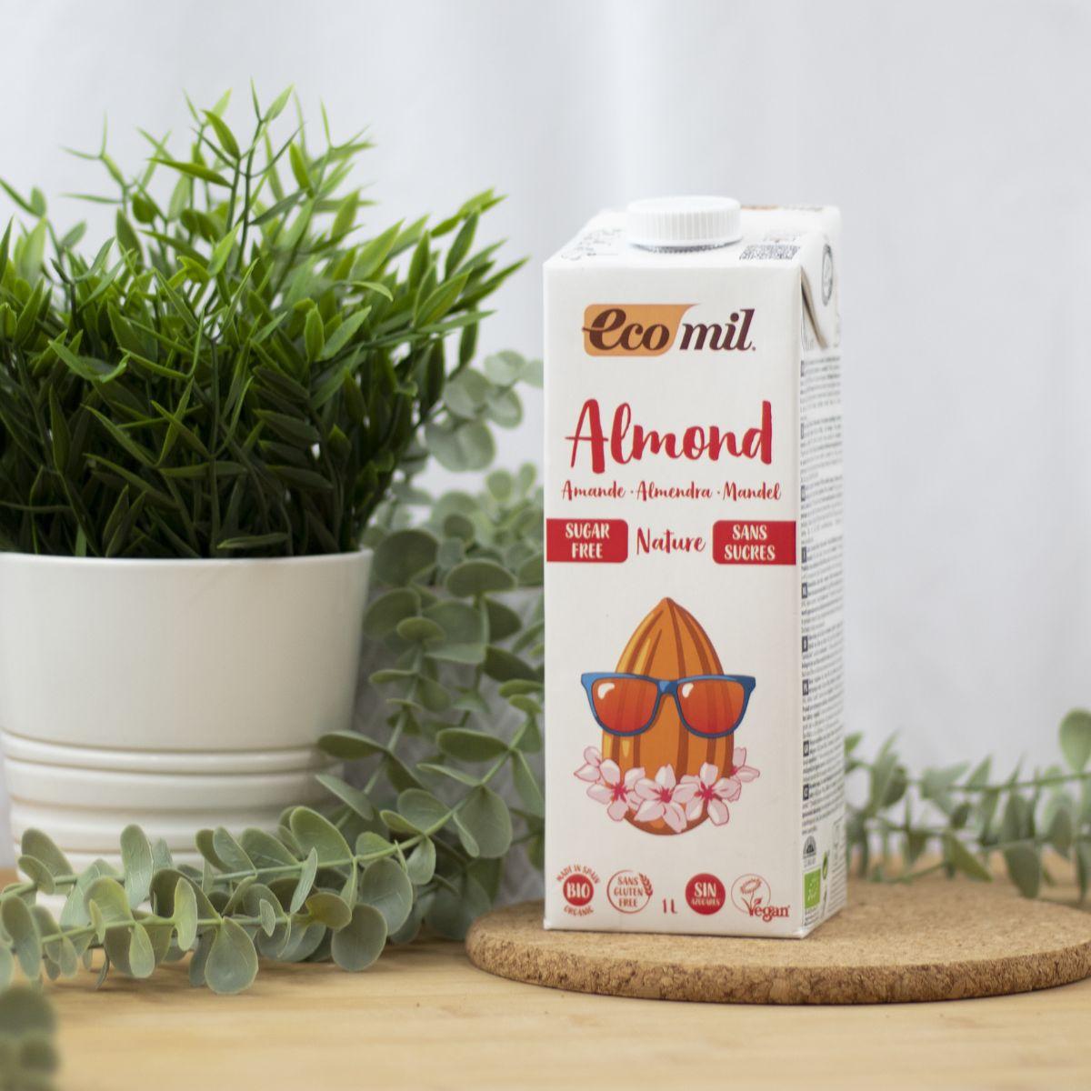 Bebida Natural de Amêndoa sem açúcar BIO Ecomil 1 L