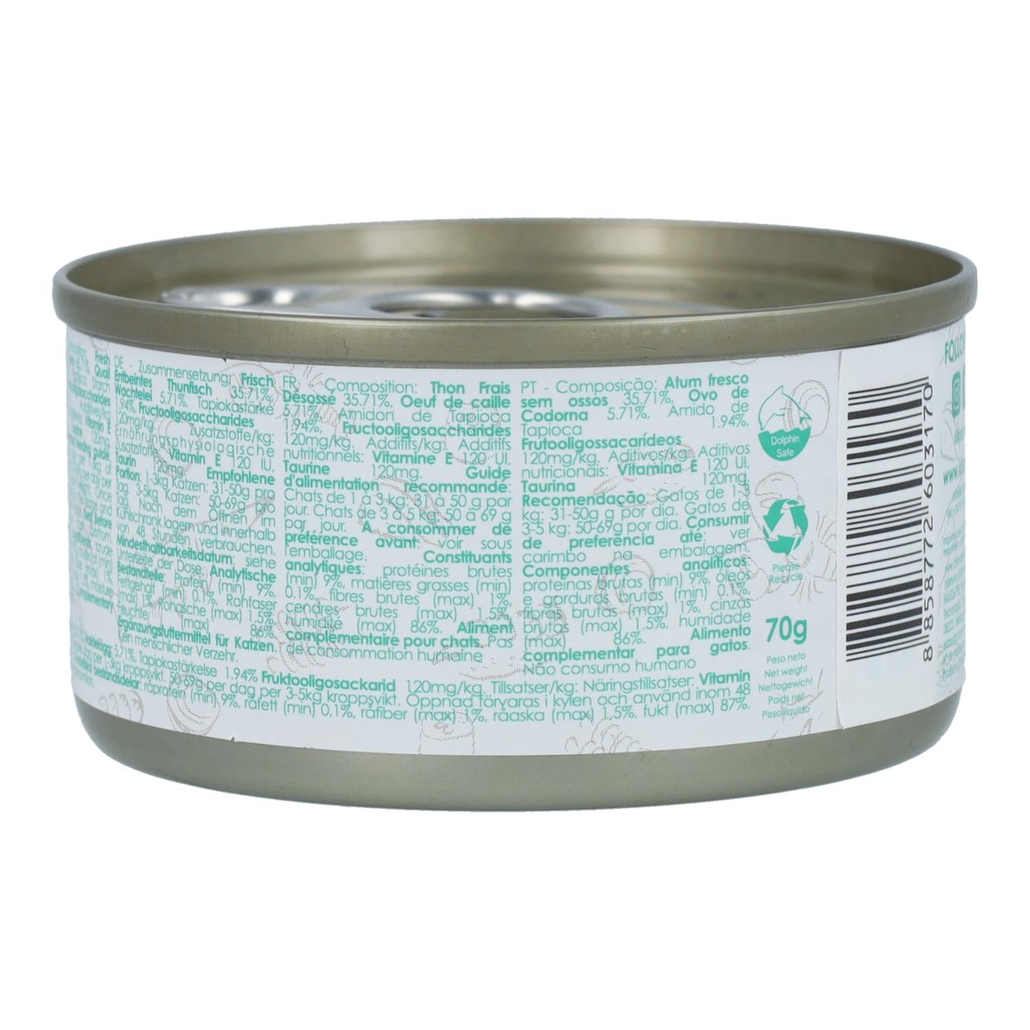 Kit Cat Canned Gravy - Atum e Ovo de Codorniz 70 g Ração húmida para gatos com molho