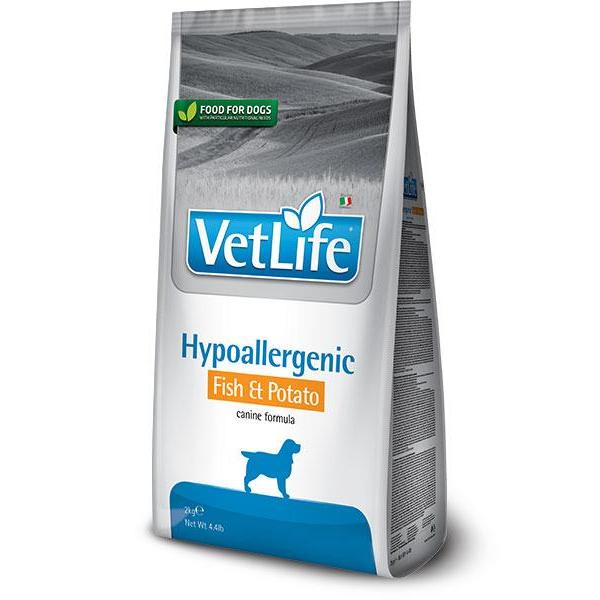 Fórmula Canina Hipoalergénica Vet Life Ração Veterinária para Cães Farmina 12kg