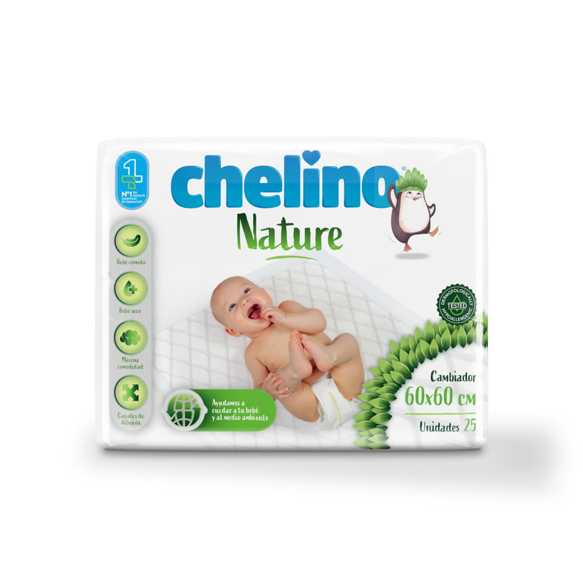 Trocador Chelino Nature 60x60 25 unidades