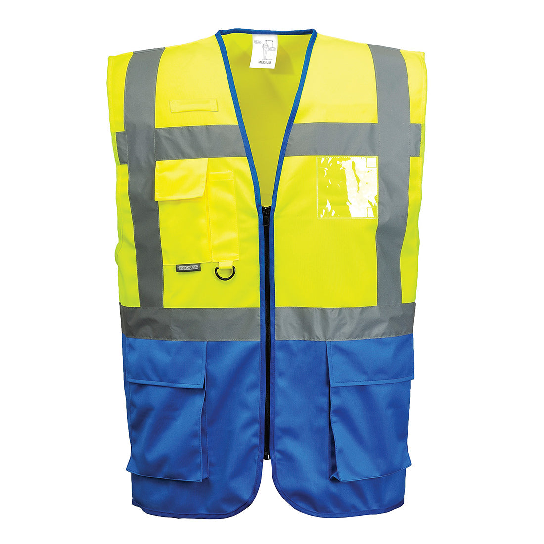 Chaleco De Alta Visibilidad Warsaw Contrast Executive / Xxxl / Amarillo-azulina_0