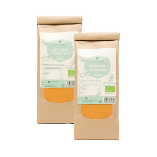 Embalagem de 2 Cúrcuma em pó ECO Planeta Huerto 200 g
