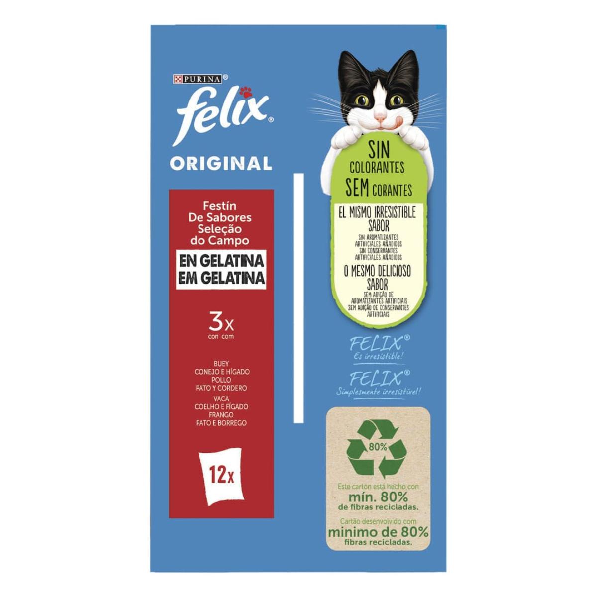 FELIX Festa Original de Sabores em Gelatina 12x85g