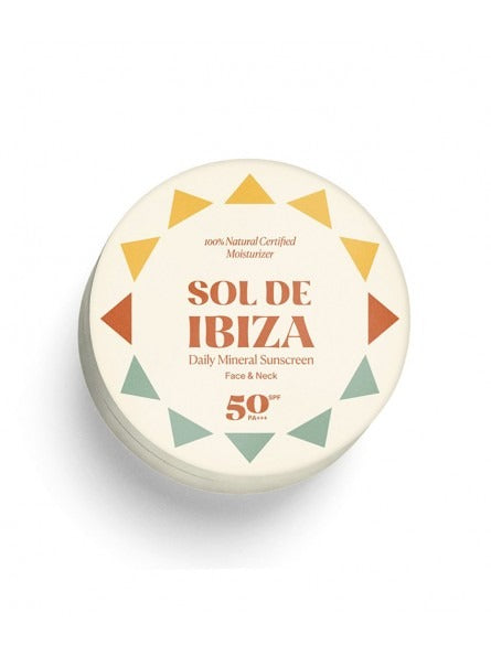 Crema solar facial SPF50 Cara&cuello uso diario Sol de Ibiza 35 g