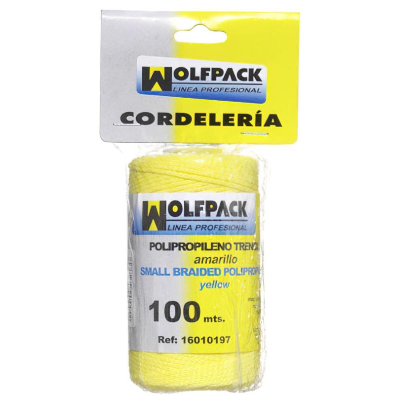 Cuerda Trencilla Polipropileno Amarillo (bobina 100 Metros)_0